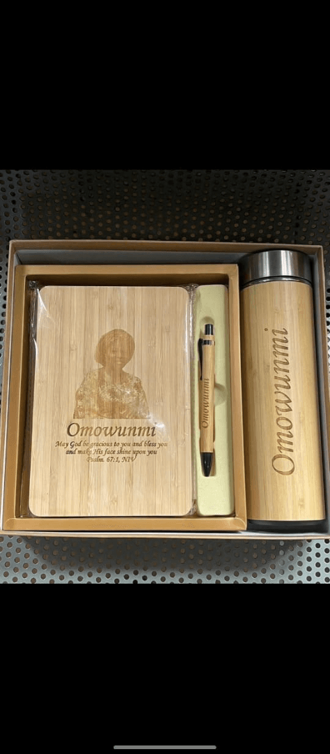 A customized journal and bottle - 1